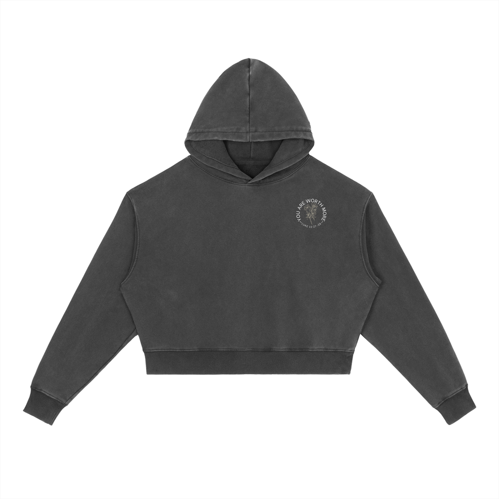 YOU ARE WORTH MORE-Vintage Washed Heavyweight Hoodie