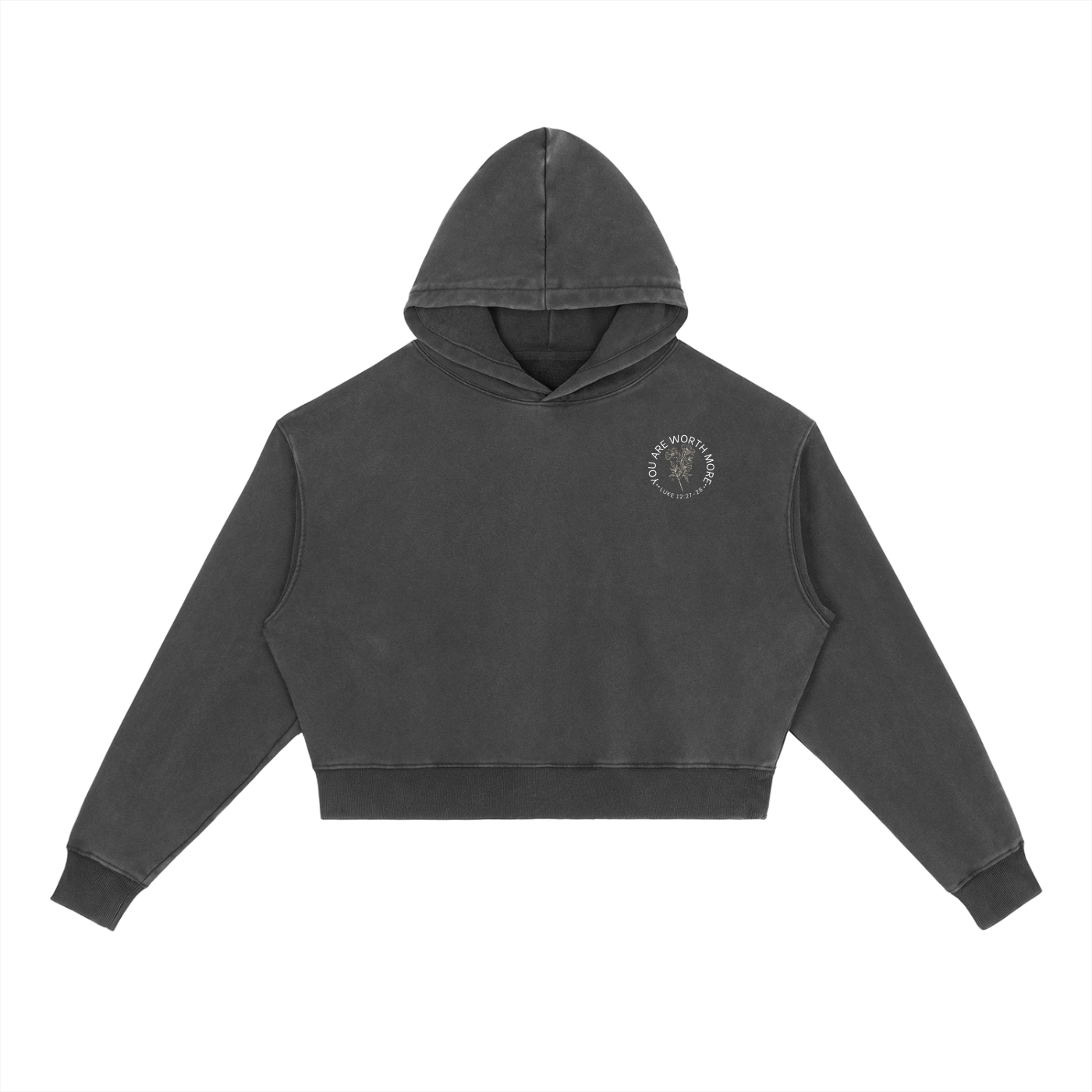 YOU ARE WORTH MORE-Vintage Washed Heavyweight Hoodie
