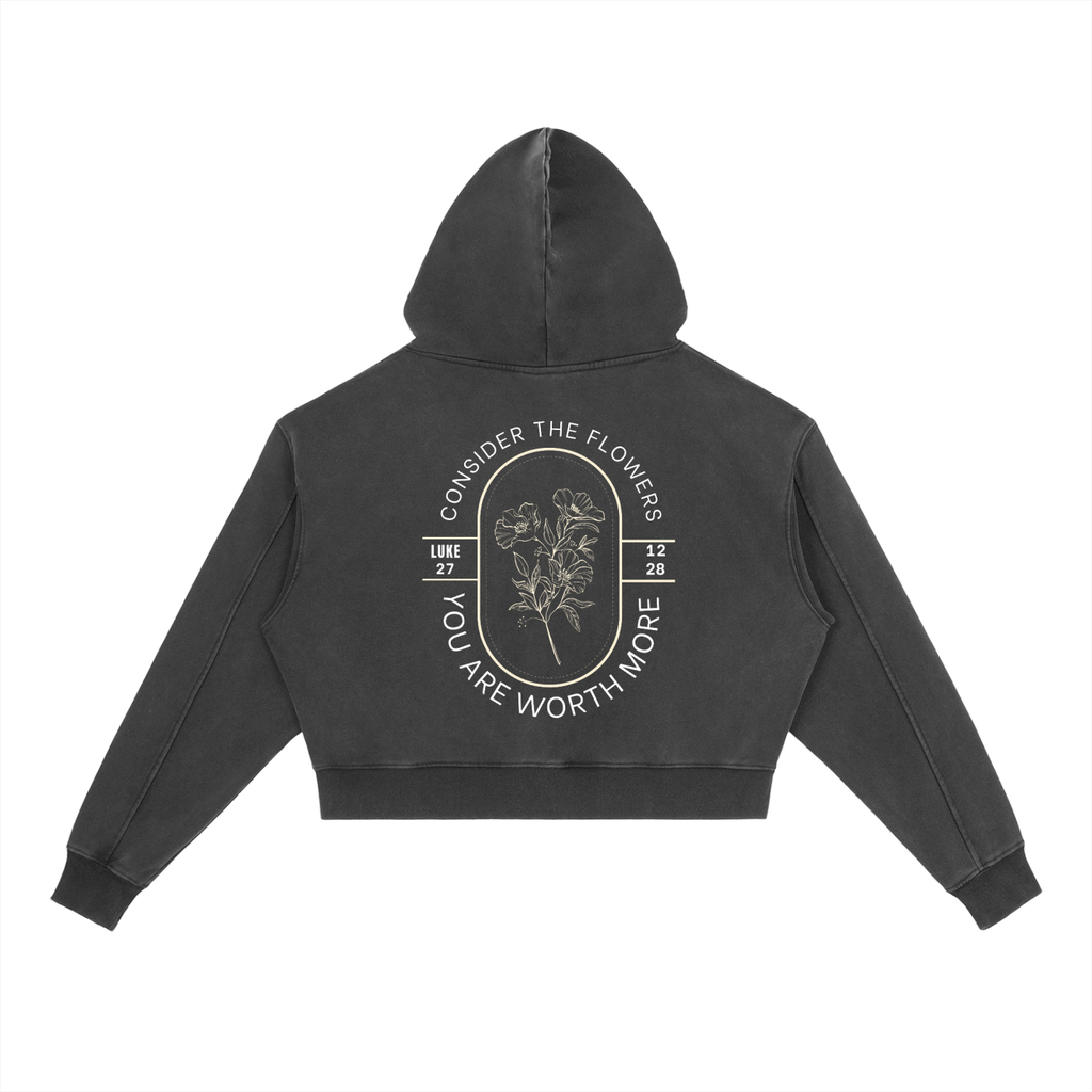 YOU ARE WORTH MORE-Vintage Washed Heavyweight Hoodie
