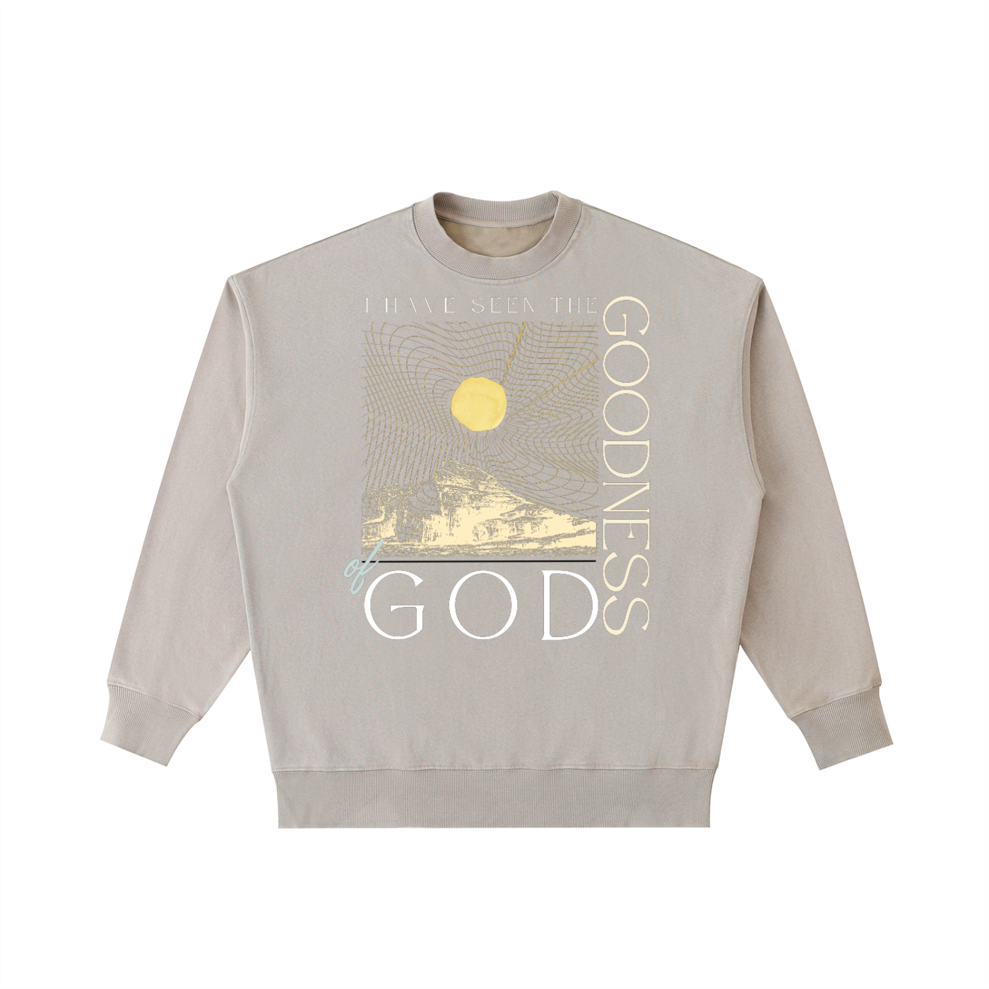 THE GOODNESS OF GOD-Vintage Washed Heavyweight Crewneck Sweatshirt