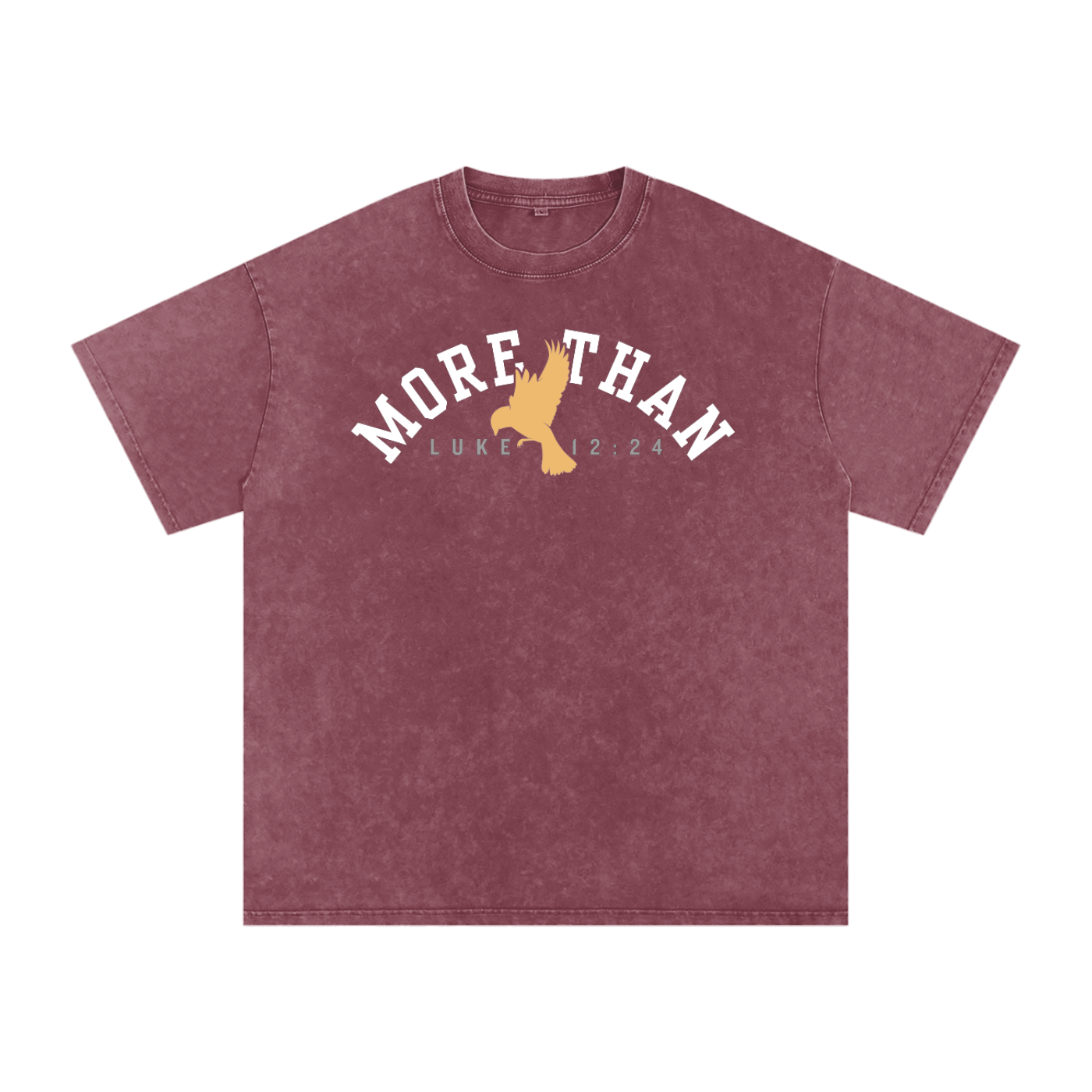 MORE THAN-Snow Washed Oversized Cotton T-Shirt